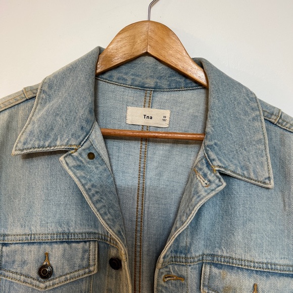 TNA - long, light blue, denim jacket - Picture 3 of 8